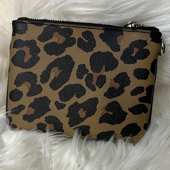 Coach Tan and Black Leopard Keychain Pouch#F55690 - Picture 5 of 6